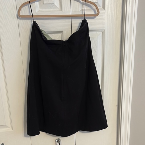 Anthropologie Black Dress with Green Bow - Picture 3 of 3